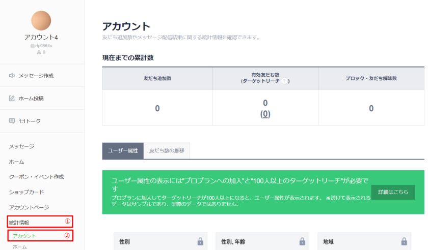 PC管理画面（LINE@MANAGER）からの確認方法イメージ